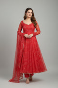 Women’s Red Bandhani Style Gown