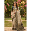 Generic Women's Cotton Printed Saree With Unstitched Blouse 5.5Mtr (Multicolor)