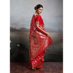 Generic Women's Silk Blend Printed Saree With Unstitched Blouse 5.5Mtr (Red)