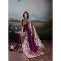 Generic Women's Silk Blend Printed Saree With Unstitched Blouse 5.5Mtr (Wine)