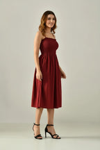 Women’s Stylish Designer Gown – Elegant Party & Casual Wear Dress (Maroon)