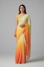 Georgette Printed Saree for Women (Multicolor, 6.3 m)