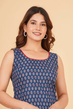 Women's Sleeveless Casual Kurti – Stylish Daily Wear Ethnic Kurti