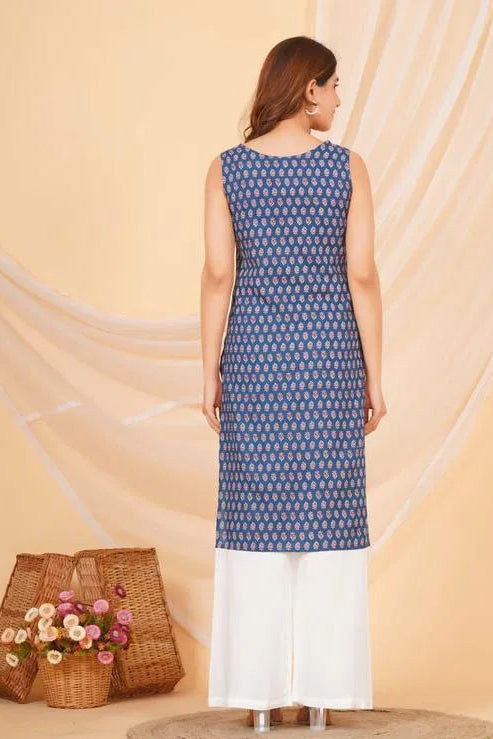 DAILY WEAR KURTI/REGULAR KURTI/FANCY KURTI/CASUAL SLEEVELESS KURTI
