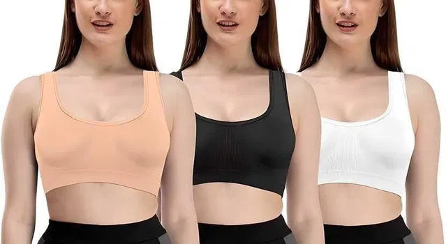 Women's Multicolor Air Bra – Soft Cotton Everyday Bra (Pack of 3)