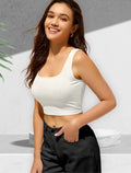 Women’s Cotton Blend Solid Top – Stylish Casual Wear (White)